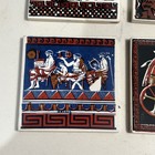 Vtg Greek Themed Square Ceramic Coasters 3x3