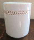 Vintage Waffle House Milk Glass Coffee Cup Mug France  s  Scroll Unused