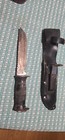 Wwii Original  Egw Waterman Sawback Bowie Fighting Knife W leather Handle   Case
