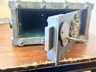 Antique French Bauche Traveling Safe Cast Iron Hobnail Strongbox W  Key   Seal