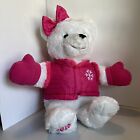 Dan Dee 2016 Holiday Bear Plush 20  Pink Teddy Stuffed Animal Christmas Mittens 