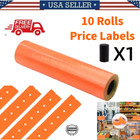 10 Rolls 5000pcs Price Labels Gun Paper Tag Sticker Orange For Mx 5500