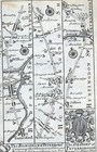 1720 Ogilby Bowen Road Map Petersborough Tamesford Eaton Huntingdonshire Uk