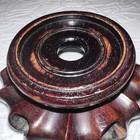 Old Chinese Asian Vase Base Hand Carved Wood