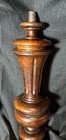 Antique Two Carved French Turned Wood Carving Architectural Salvage Post Column