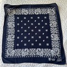 Bandana Paisley Paris Accessories Pink Blue Red Cotton Imported Fabric Usa Vtg