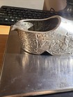 Holland Silver Color Ashtray Wooden Shoe Form Pastoral Scenes Cow Sheep