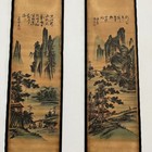 China Scroll Painting Quadruple Mural Paintings Hanging Painting Landscape
