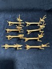 Bronze-tone brass Antelope Gazelle Knife Rests - Set Of 8