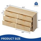 Oak 6 Drawer Dressers With Fluted Pane High Gloss Dressers Drawers Living Room