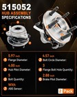 Aspligo 2pcs 515052 Front Wheel Bearing Hub Assembly Fit For 515052 