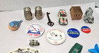 Vintage Antique 15 Piece Junk Drawer Flea Market Smalls Lot Toys Button Trinkets