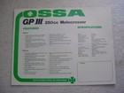 Ossa 1977 1 2 Motorcycle Gp Iii Original Color Brochure Mx 