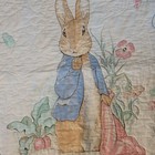 Vintage Beatrix Potter Peter Rabbit Crib Quilt  Baby Nursery 1993