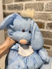 Vintage Fisher Price Puffalump Blue Puppy Dog Nylon Stuffed Plush 1986