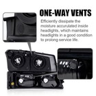Headlights Compatible With 2003-2006 Chevy Avalanche 1500 2500