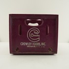 Crowley Foods Antique Plastic Square Milk Container Carrying Crate Vintage 1974