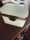 Antique French White Opaline Casket  Jewelry Box