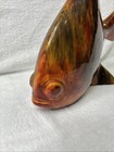 Vintage Ceramic Fish Sculpture 12    Amber Brown Tortoiseshell Retro Decor