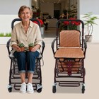 Foldable Shopping Cart Trolley Rolling Walker W seat   Casters For Seniors 220lb