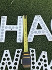 Vintage Aluminum Button Copy Letters