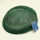  2pcs  Sinamay Fascinator Pillbox Hat Woman Millinery Base Headpieces   Green