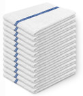 New 60 Pack 5dz Blue Stripe Kitchen Cleaning Bar Towels Barmops Heavy Duty 16x19