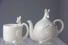 Vintage Fitz   Floyd Kangaroo Pattern Ceramic Set