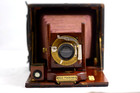 Antique Vintage 4x5 Cycle Poco No 4 Red Bellows Camera With Plates Case C 1890 s