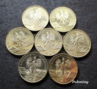 Lot Seven Commemorative 2 Zloty Coins Poland - Animals Of The World Series  unc 