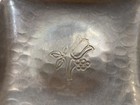 Vtg Buenilum Hand Wrought Hammered Aluminum Dish Bowl Decorative Tulip 7 5x7 5x2