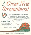 1950 Timetable Great Northern Railway Passenger Train Schedules System Map Fares