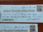 Vintage Checks-farmers   Merchants National Bank 1875 C Pics