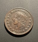 1837 Hard Times Token Millions For Defence Not One Cent Copper Coin