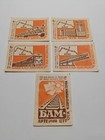 Vintage Soviet Matchbox Labels  Series  baikal-amur Mainline  1976 Ussr 