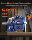 6-1 2  Multi-purpose Bench Vise Heavy Duty Ductile Iron 360   Swivel Base