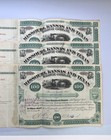 1886 Missouri Kansas   Texas Railway Co  100-share Certificates Lot Of 3