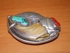Vintage Navajo 925 Sterling Silver Claw Turquoise Coral Bolo Tie 14 2gr Bennett