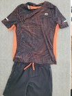 Russell Dri Power 360 - 2 Piece T-shirt   Short Set  Youth M  8   Orange   Gray