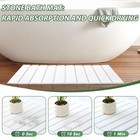 Stone Bath Mat Foldable 23x15 Inch White Diatomite Absorbent Quick Dry Floor