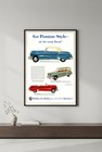      Go Pontiac Style  Vintage 1950s Car Ad Poster - 24x36    - Mid-century Modern