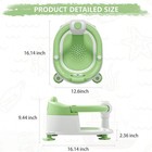 Green Baby Bath Seat Non-slip Toddler Tub Chair Sit Up Support 4 Suction Cups
