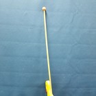 Vtg Wood Walking Chick Baby Duck Rubber Flappy Feet Stick Push Toy Hand Painted 
