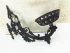 Vtg Antique Ornate Cast Iron Oil Lamp Holder Swing Arm Sconce Victorian