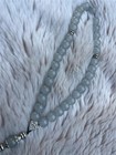 Islamic Tasbih 33 Bead Gray Acrylic Prayer Beads Silver Moon Star Tassel Misbaha