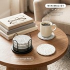 Coasters Set Of 8 For Drinks  4 Inch Large Coasters For Coffee Table  Tabletop