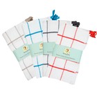 12 Pack Of Kitchen Dishcloths - Striped Windowpane Pattern - Soft 100  Cotton