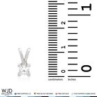 0 70ct Real Diamond Princess-cut Solitaire 14k White Gold Charm Pendant 0 43 