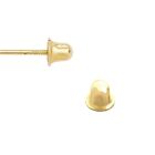 1 5 Mm Bezel Genuine Diamond Round  Screw Back Stud Earrings In 14k Yellow Gold