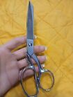 Vintage Gingher 8  Knife Edge Bent Scissors With Sheath Box And Paperwork 